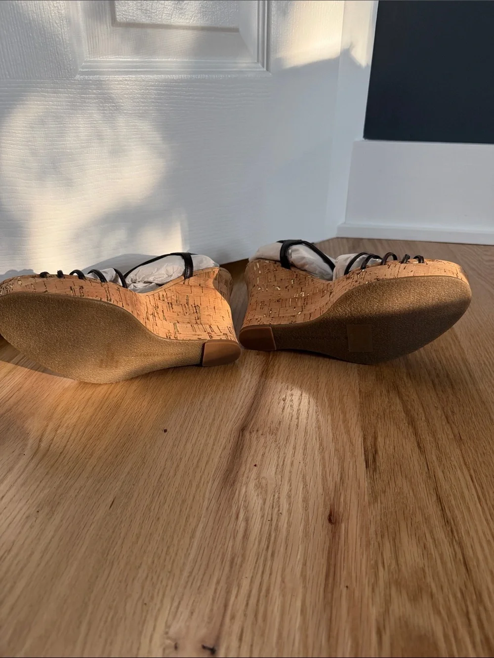 Banana Republic Brown Cork Wedge Sandals